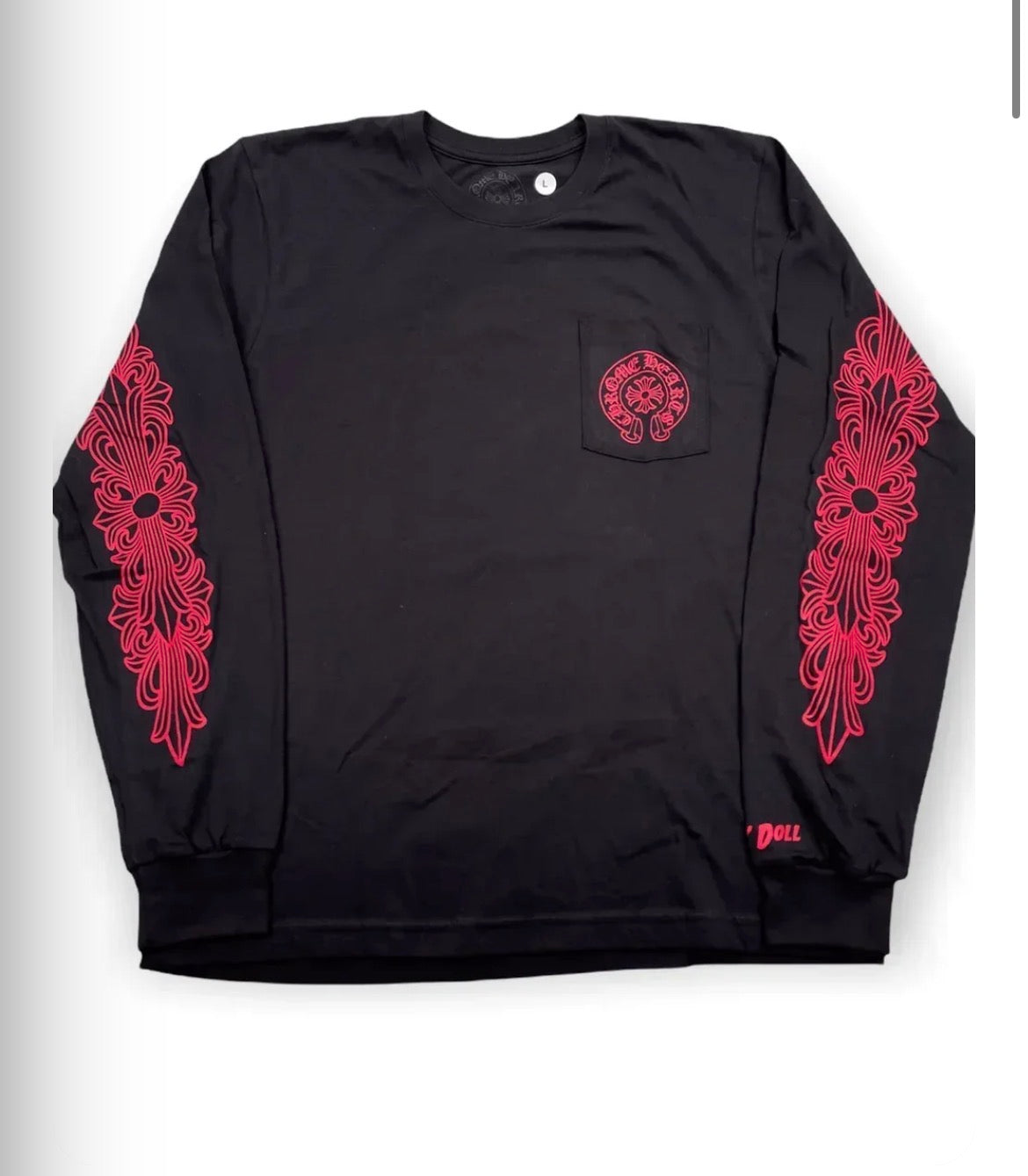 CHROME HEARTS LONG SLEEVE RED AND BLACK