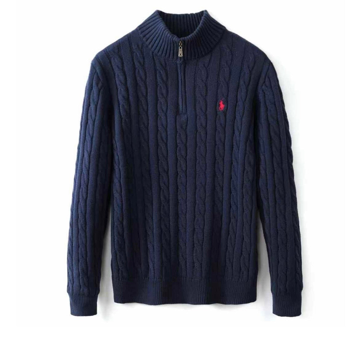 RALPH LAUREN QUARTER ZIP NAVY BLUE
