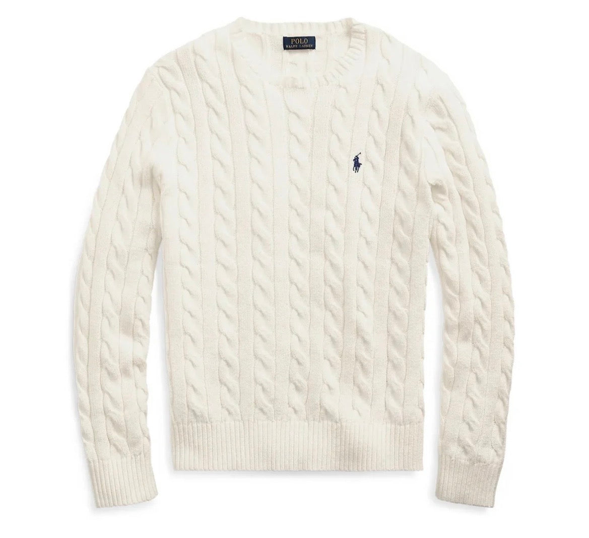 RALPH LAUREN KNITTED SWEATER WHITE