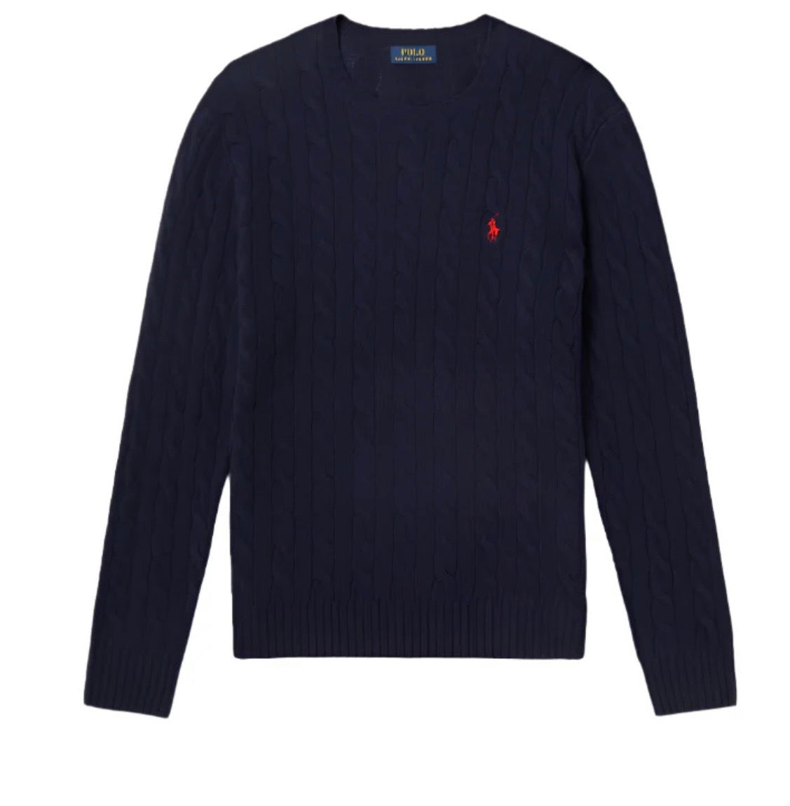 RALPH LAUREN KNITTED SWEATER NAVY BLUE