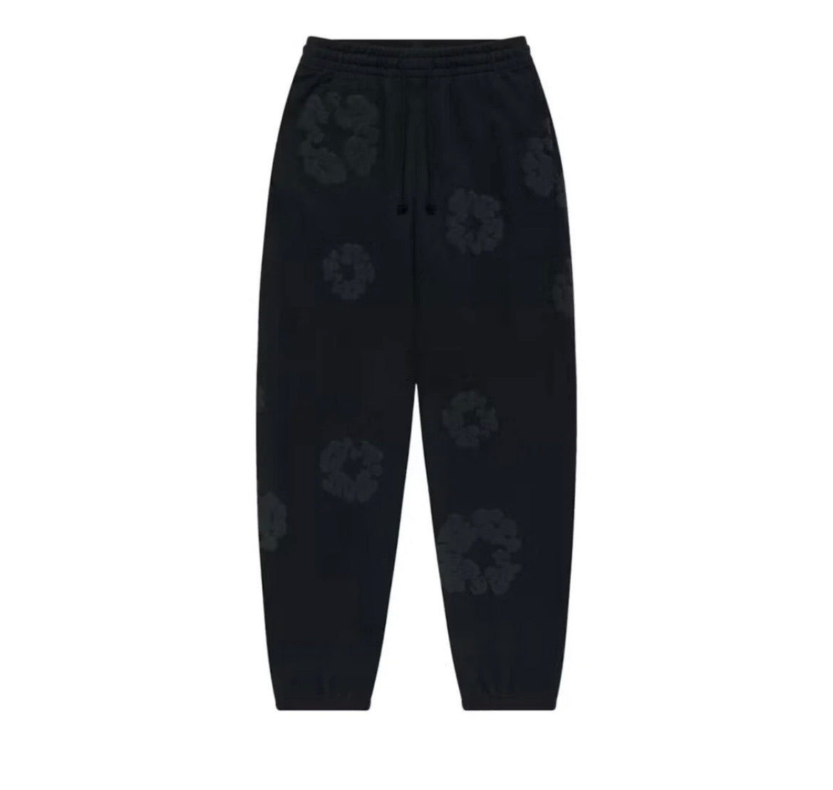 DENIM TEARS COTTON WREATH SWEATPANTS BLACK MONOCHROME