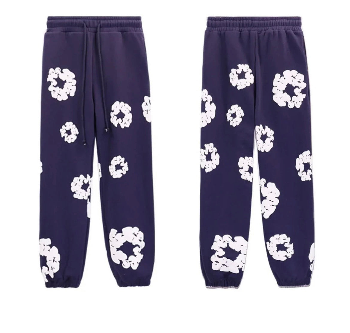DENIM TEARS SWEATPANTS NAVY BLUE